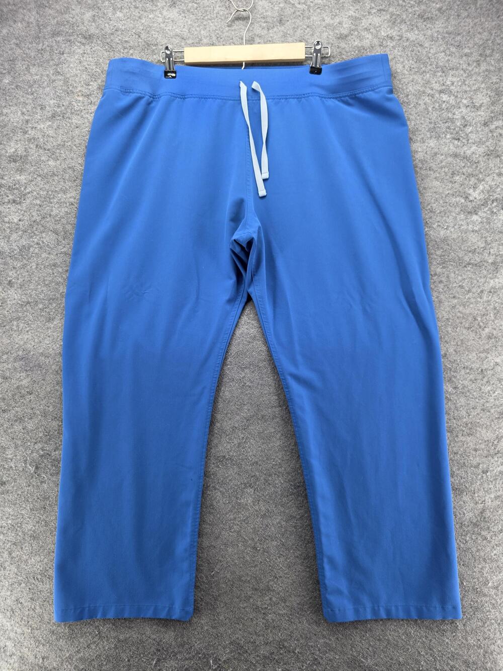 FIGS Pants Womens XXL Blue Ankle Drawstring Stretch Pockets Workwear 29 In